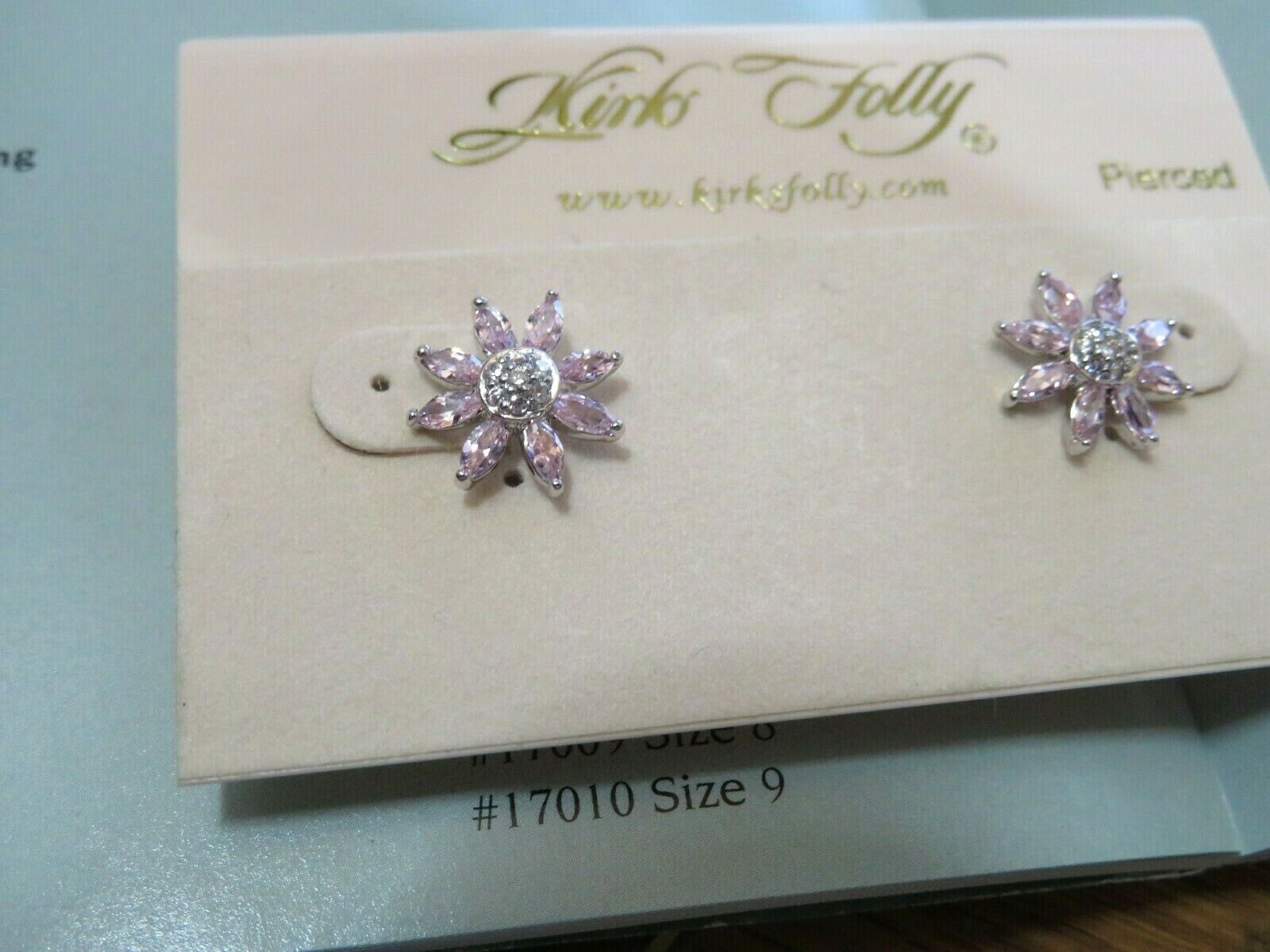 

KIRKS FOLLY PERFECT PETALS CZ EARRINGS NWT