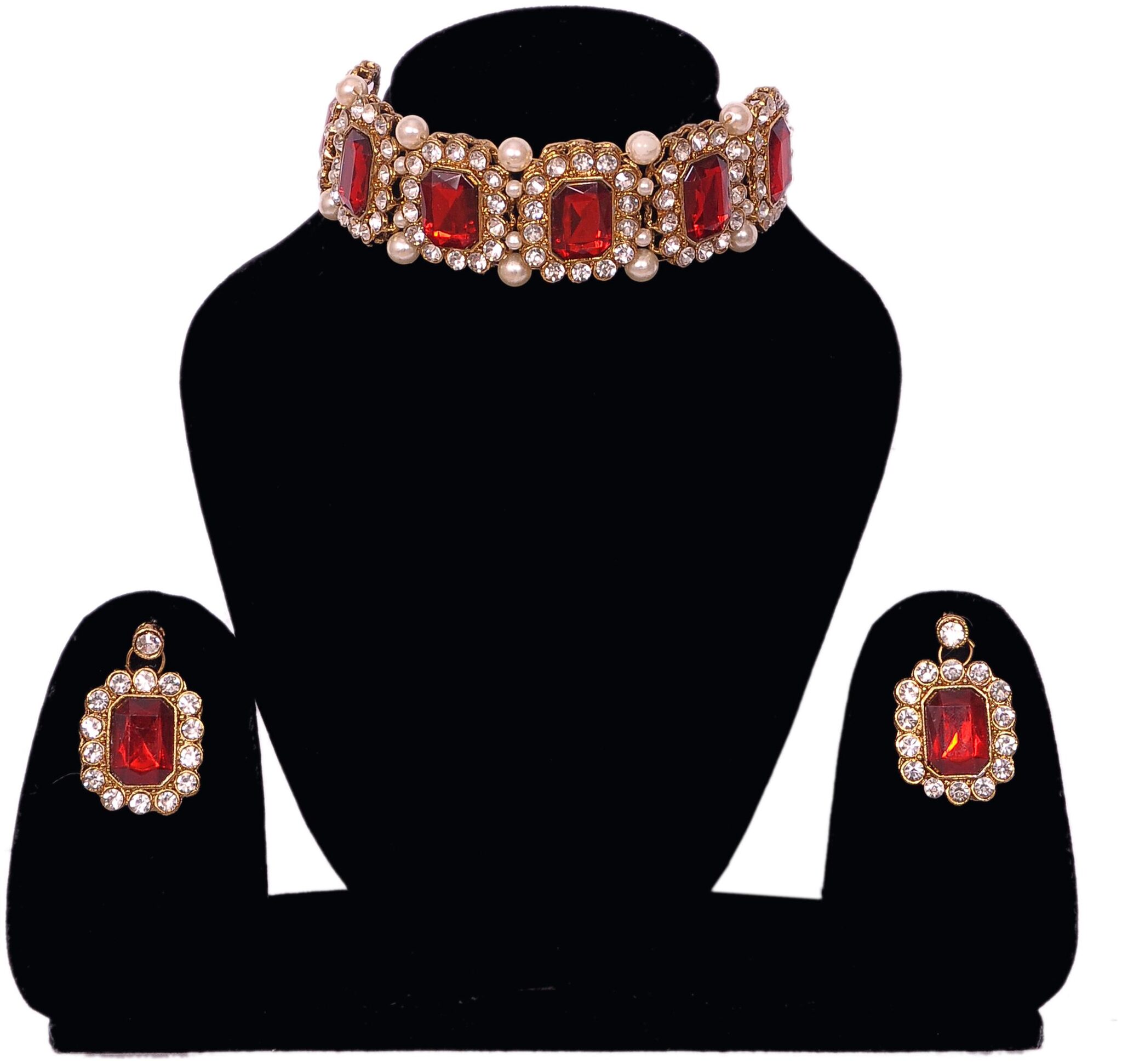 

Kisara Jewels Alloy Pearl Choker Necklace Set