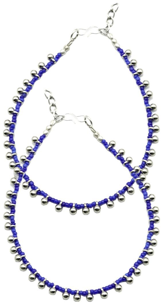

Kiyara Accessories Fashion Jewellery Colourful Beaded Traditional Payal Anklet for Women and Girls