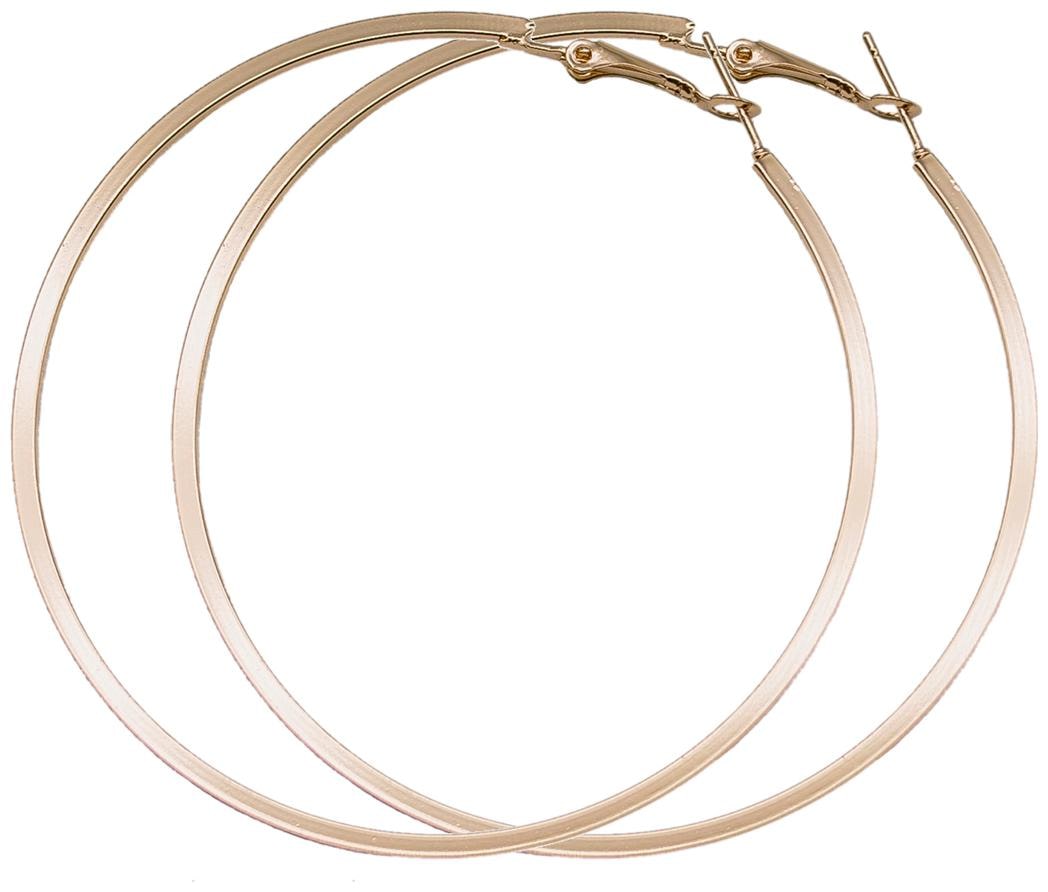 

Kiyara Accessories Fashion jewellery Oversized Bold XX Large Bali Hoop Earrings in gold plating for women and girls (XX Large)