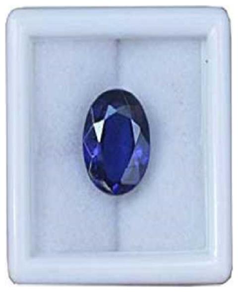 

Krishna Gems 8 25 Ratti Lab Certified Natural Blue Sapphire ( Neelam)