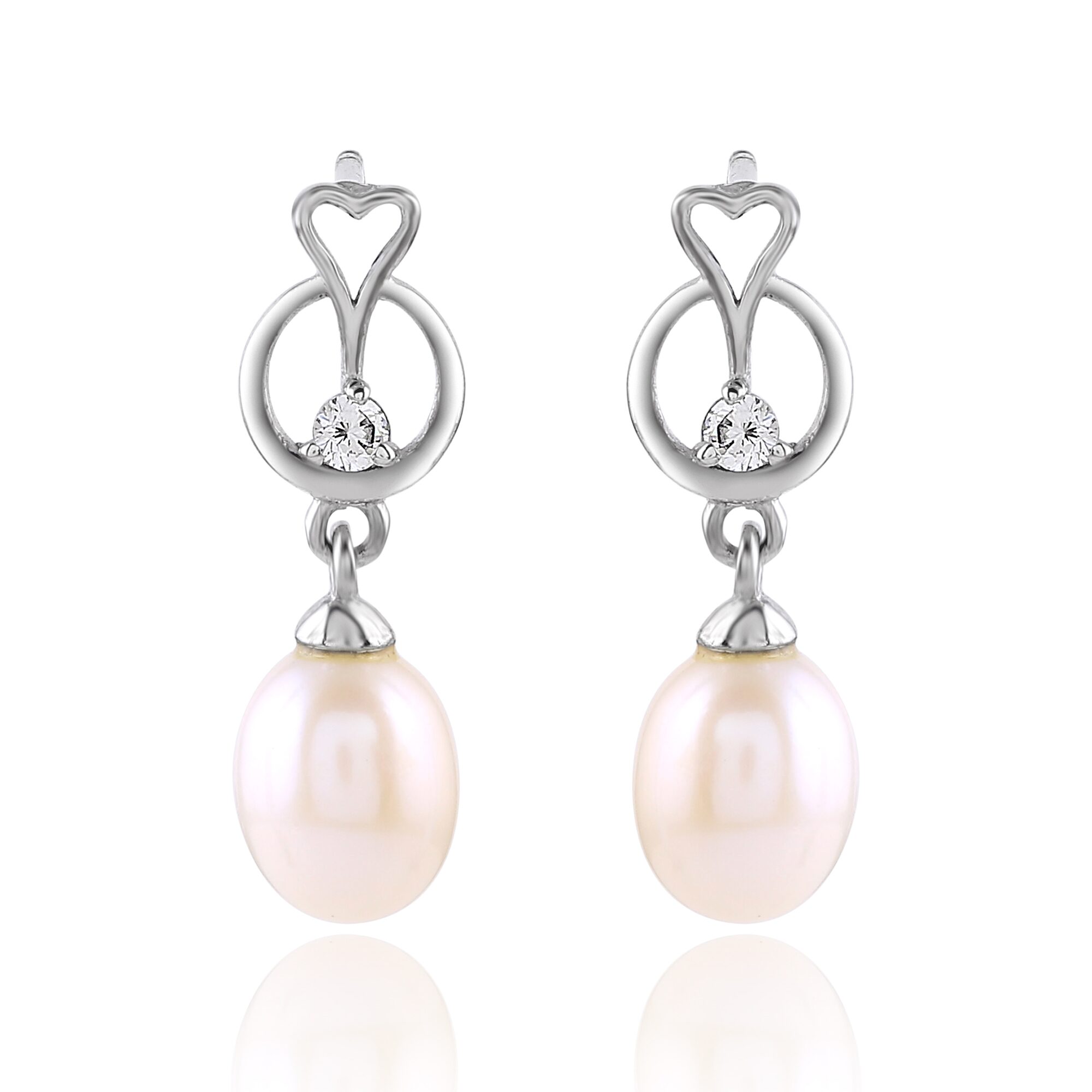 

KRISHNA PEARLS Silver Drop Earring For Women