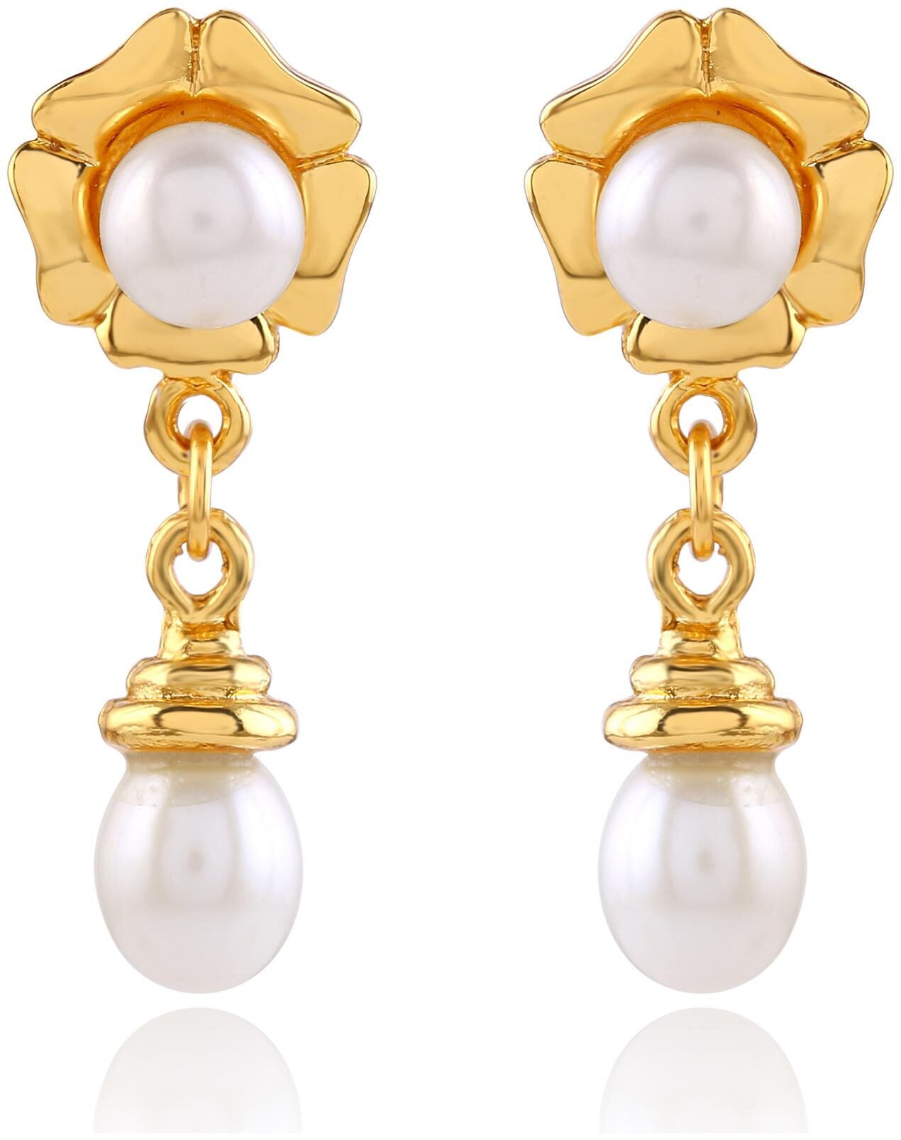 

KRISHNA PEARLS White Drop Earring For Women