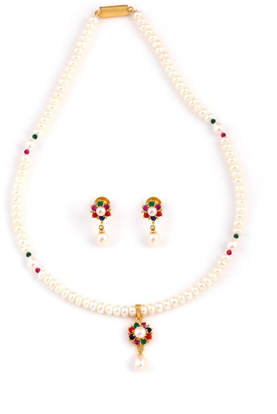 

Krishna Pearls Freshwater Pearl Necklace Set