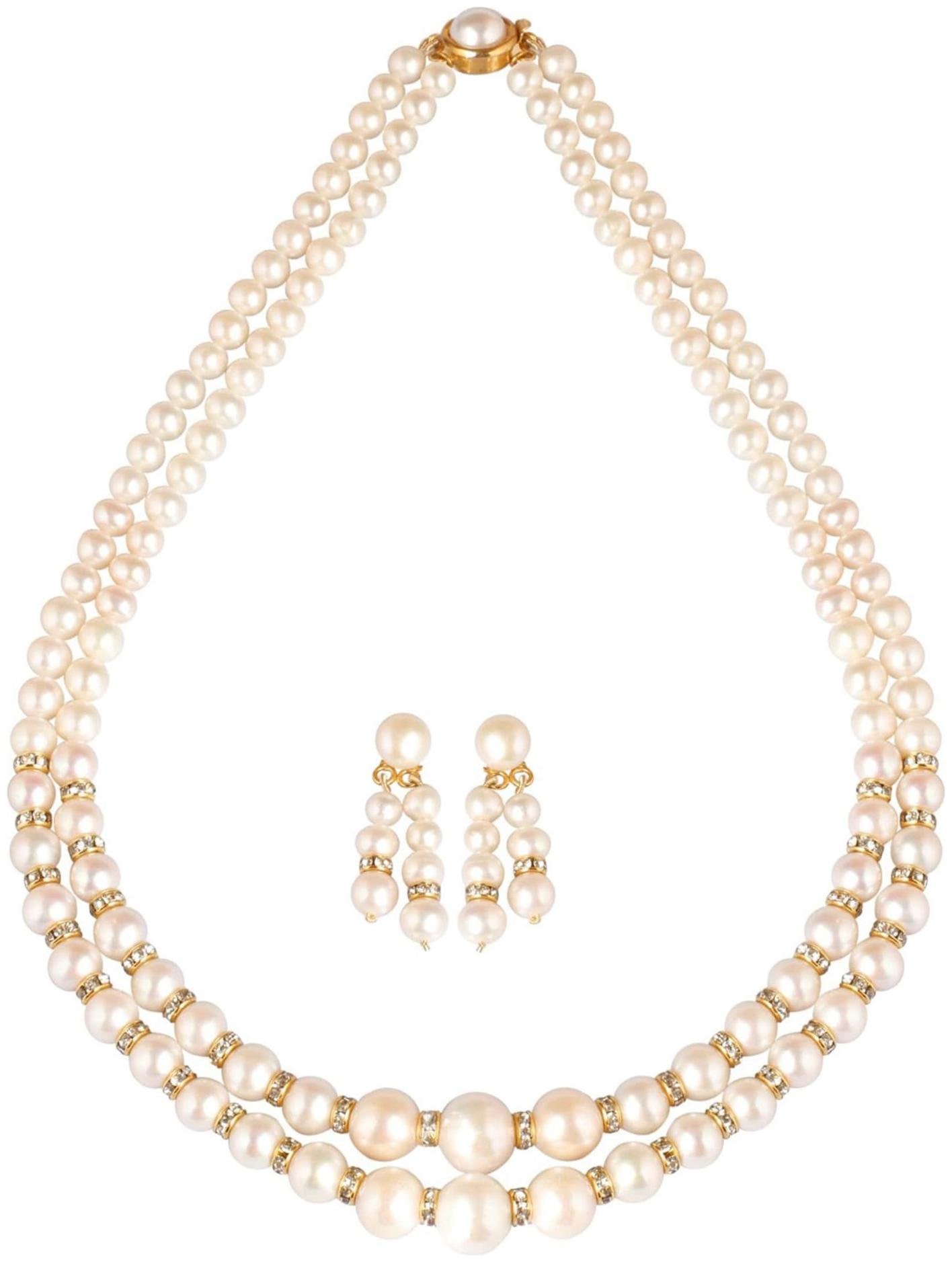 

Krishna Pearls Freshwater Pearl Necklace Set