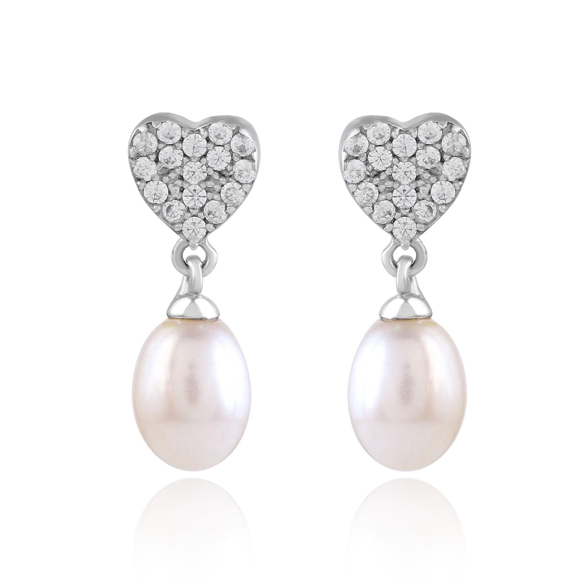 

KRISHNA PEARLS Silver Drop Earring For Women