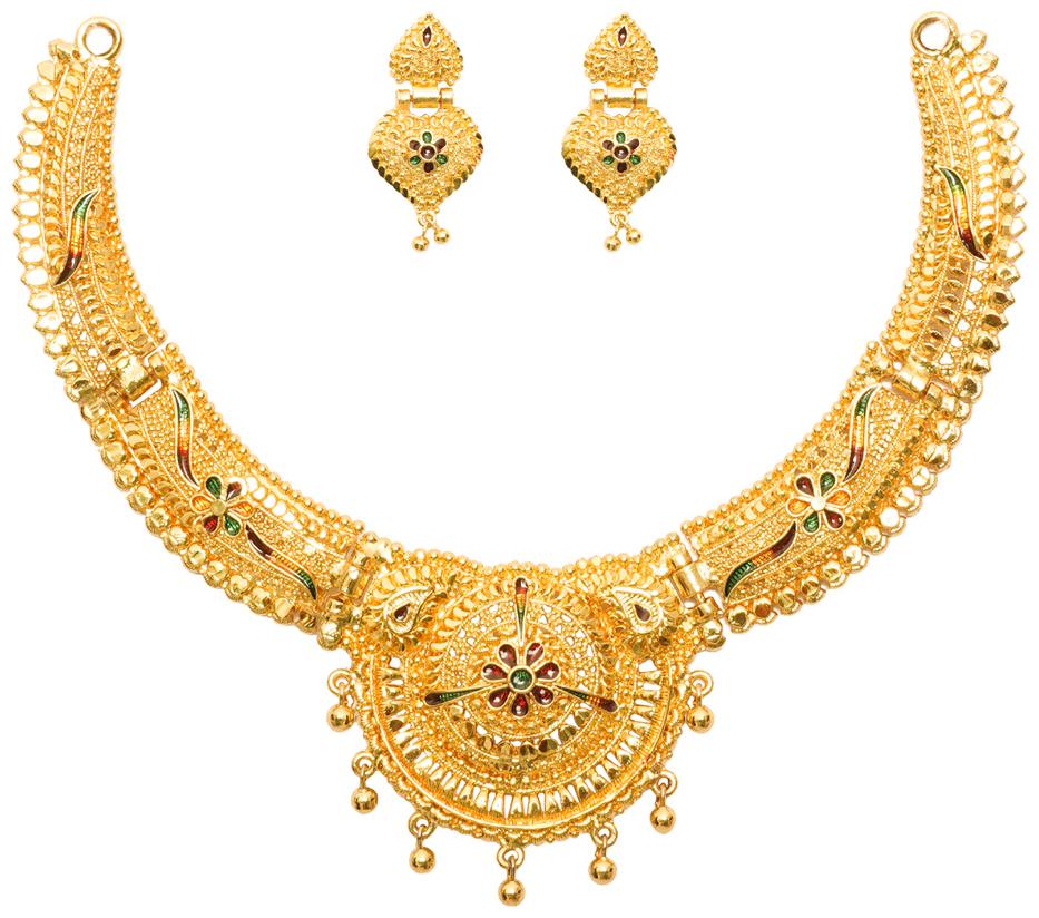 

Lady Shopi Women s Gold Plated Necklace Set (IN20-CE Golden Free Size)