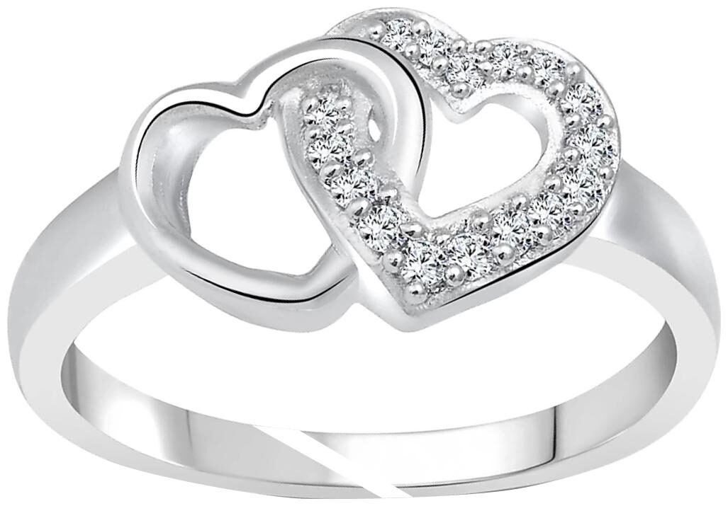 

Lady touch 2heart Stylist Fashionable Austrian Crystal diamond Adjustable Finger Ring For Girls And Women (Free size)