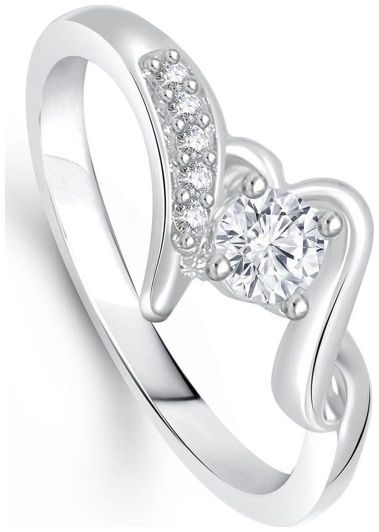 

Lady touch Solitaire American Diamond Cz Fr292 Rings For Girls Women Adjustable