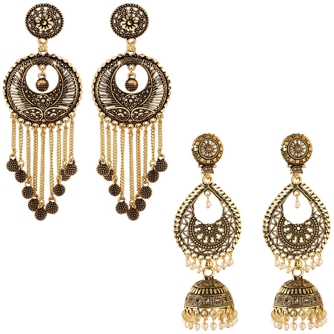 

Latest Trendy Combo Traditional Earrings for Girl Women