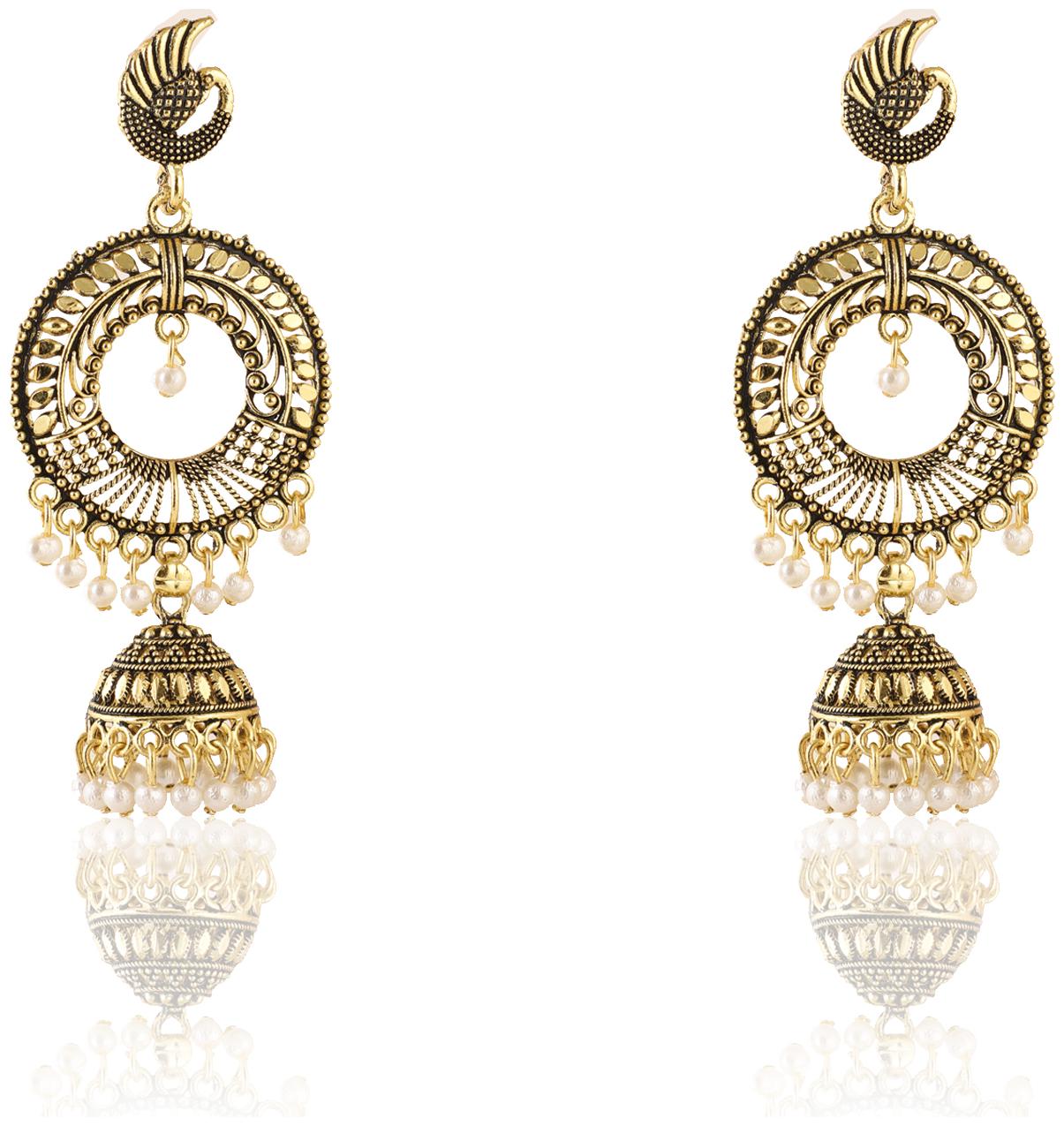 

Eris Inc Latest trendy Designer Gold Plated Jhumki Earrings for Girls Women