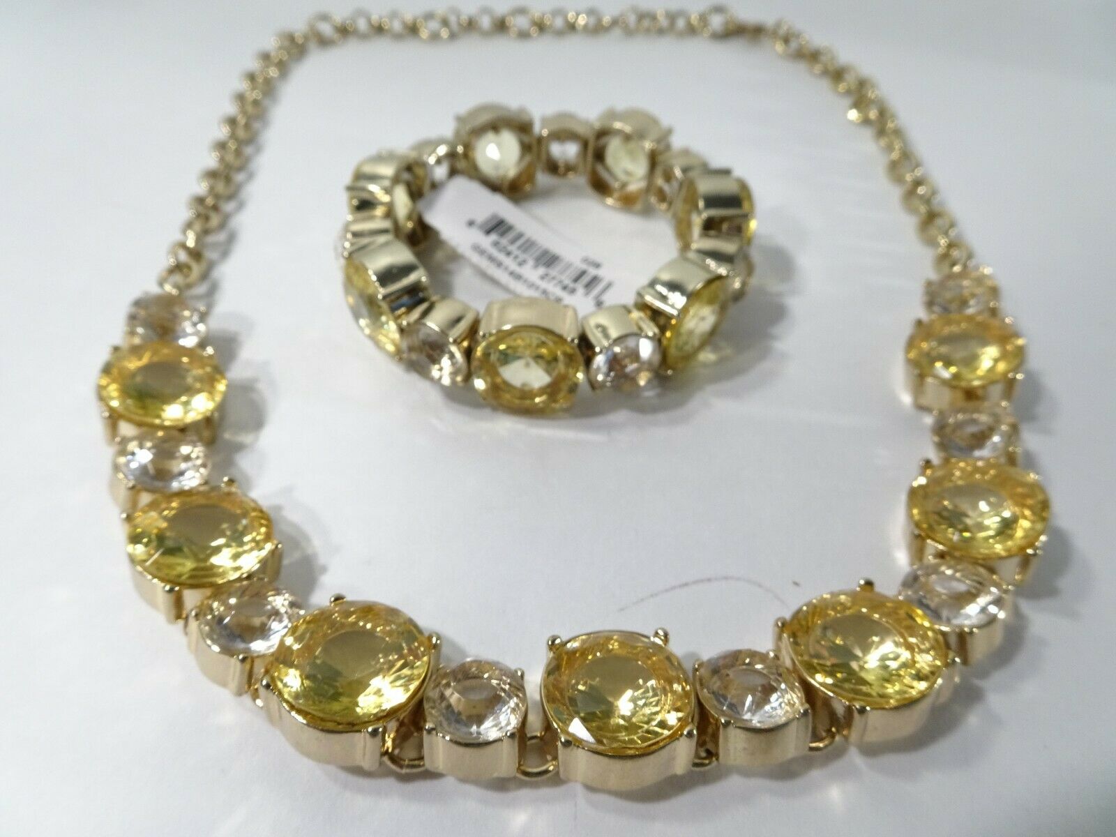 

Lee Angel Neiman Marcus By the Sea Collar necklace 150 Yellow Crystal Bracelet