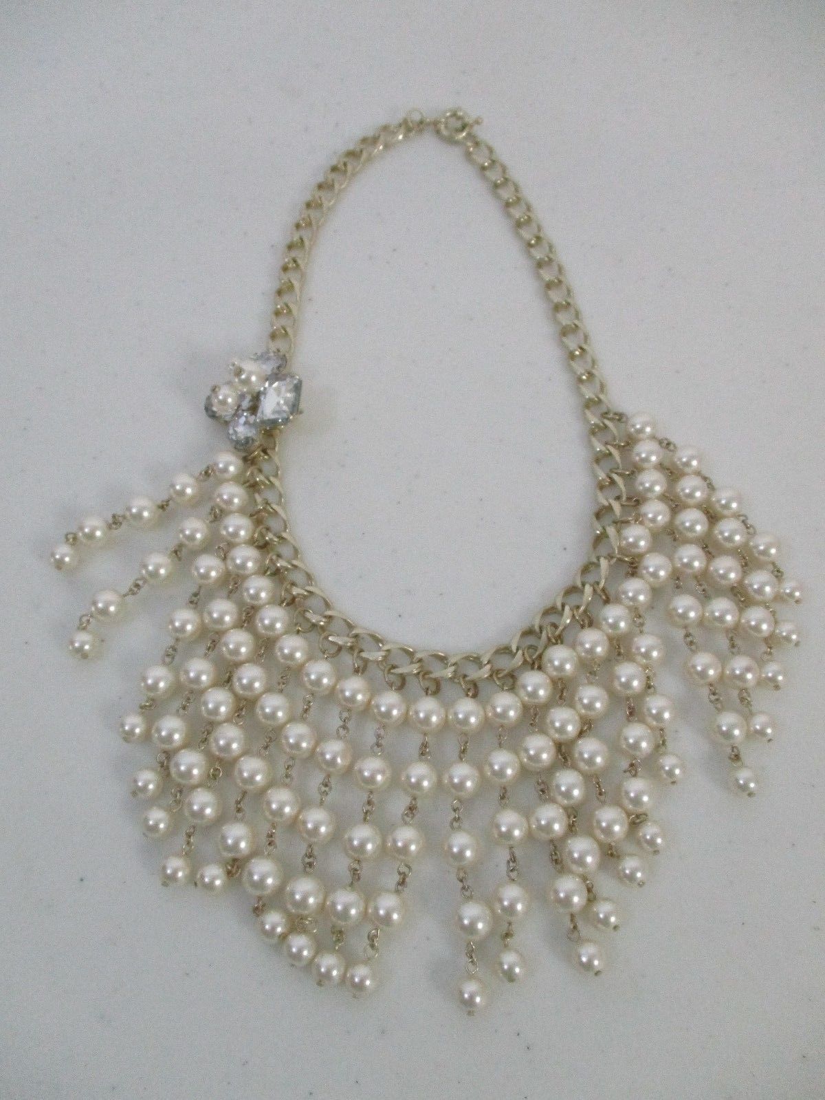 

Lee Angel Neiman Marcus Desiree Crystal Pearl Statement Necklace NWT 495