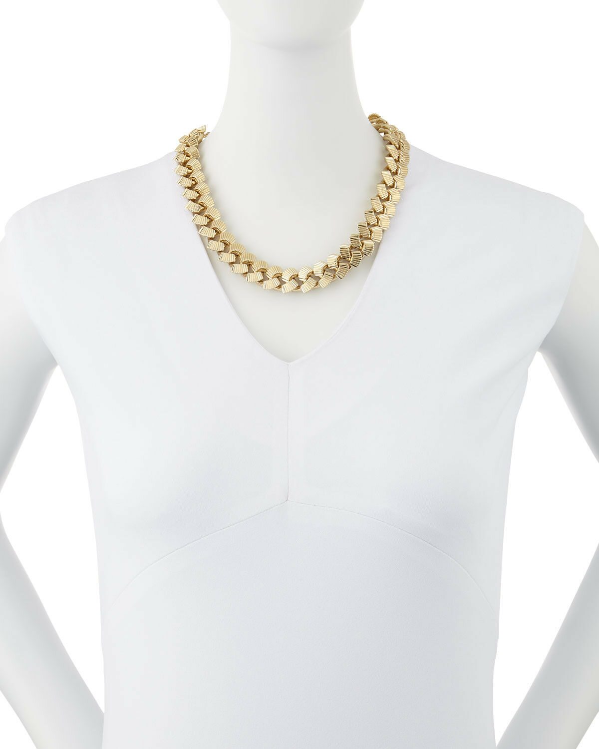 

Lee Angel Womens Metallic Teardrop Brass Short Necklace NWT 220