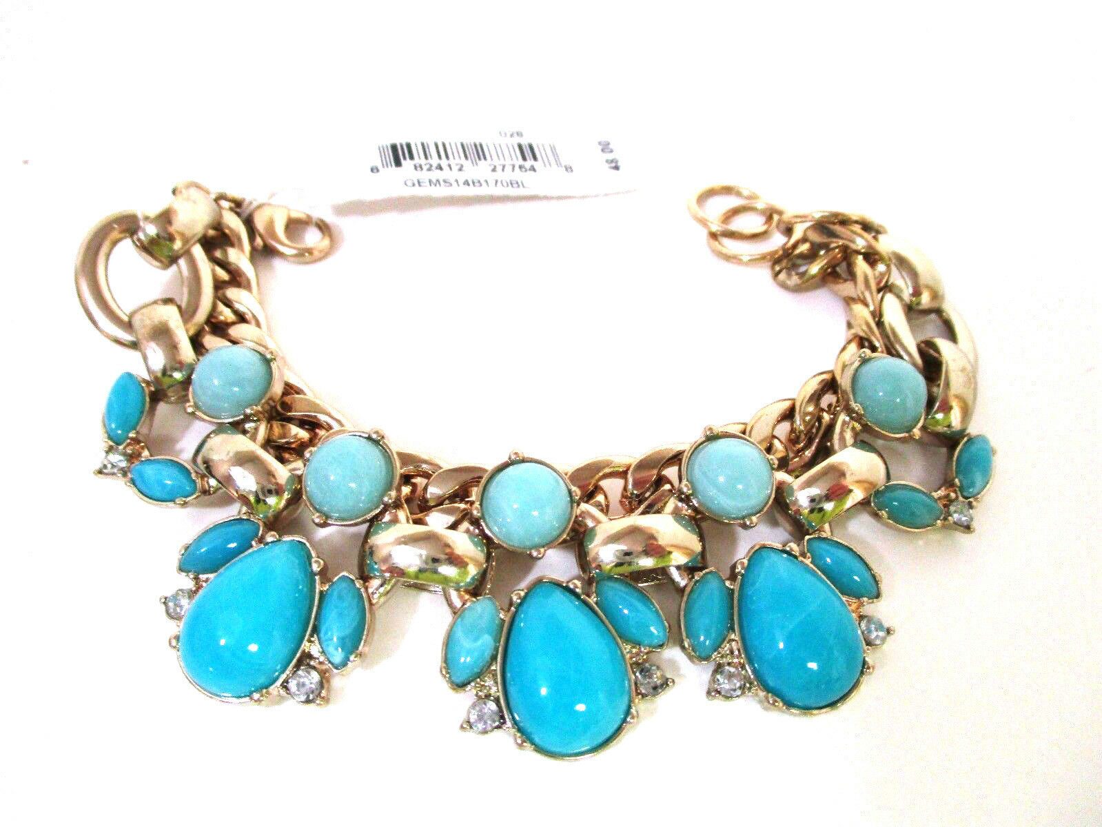 

Lee By Lee Angel Capri Link Cabochon Bracelet NWT 48 TURQUOISE