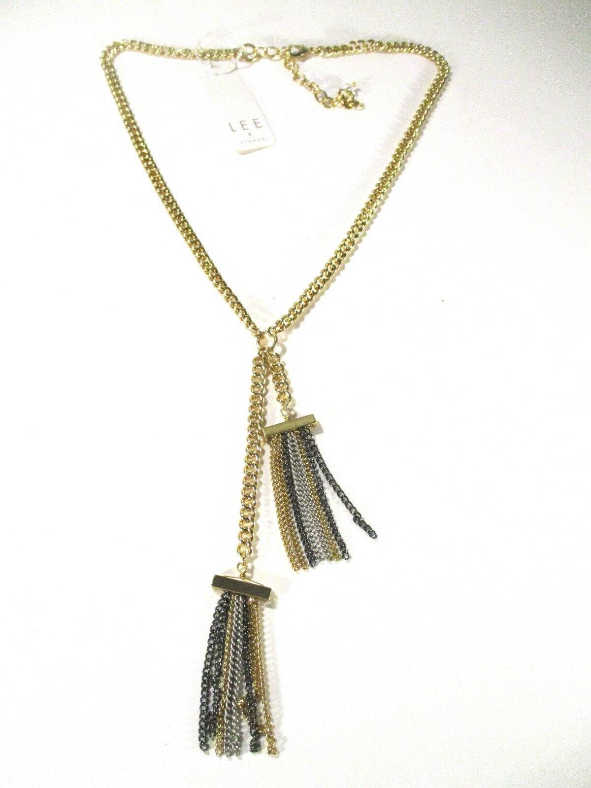 

Lee by Lee Angel Mixed Media Fringe Two Way Necklace NWT 85