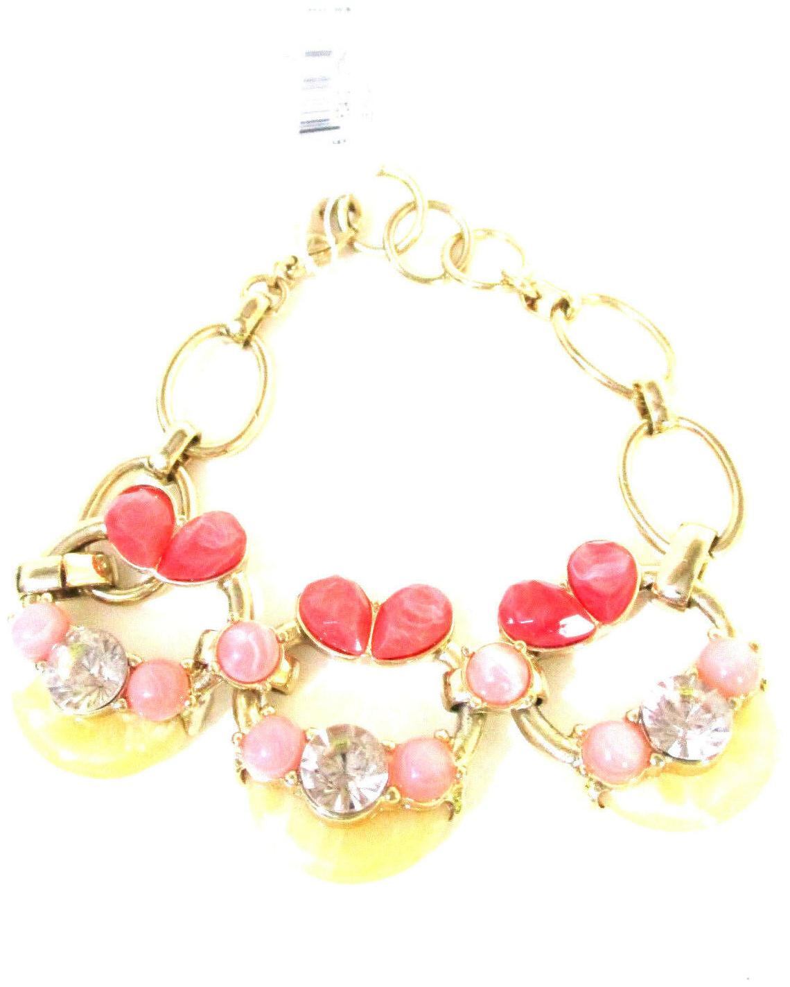 

Lee by Lee Angel Soleil Link Bracelet NWT 48 PINK BEIGE
