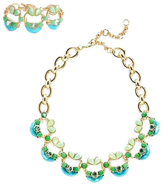 

Lee by Lee Angel Women s Soleil Embellished Necklace NWT 68 Bracelet Set of 2