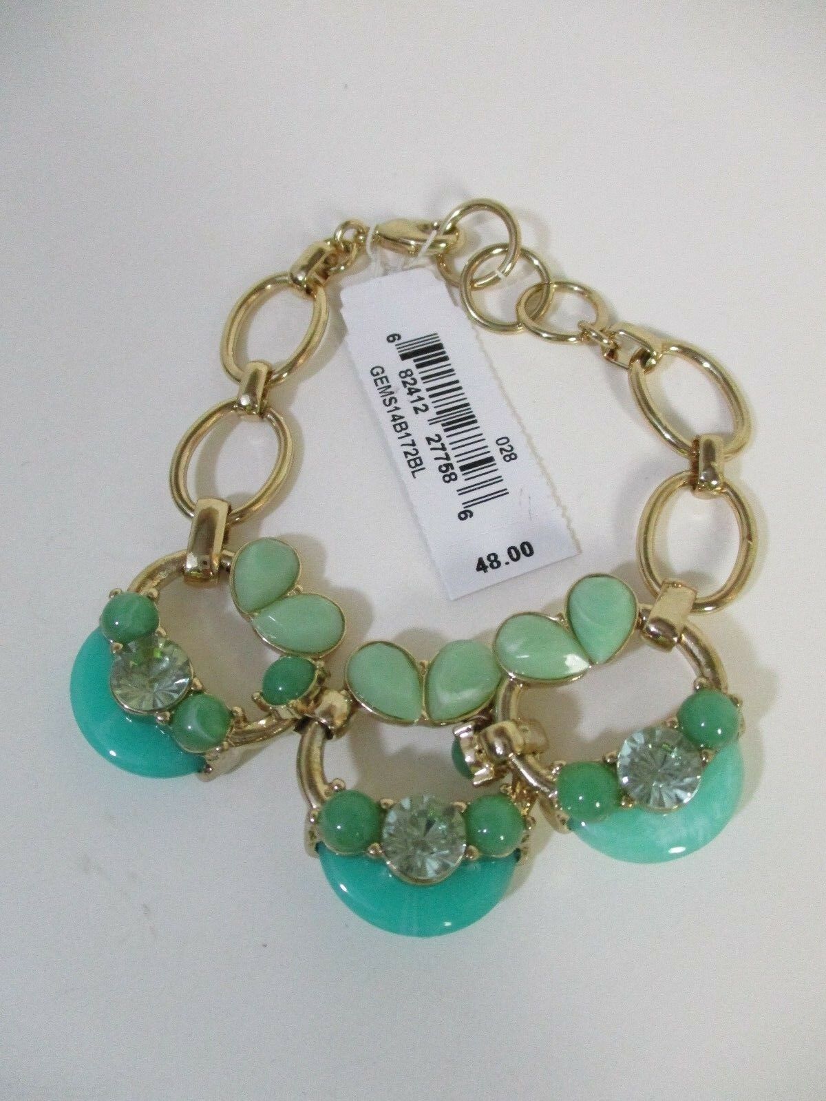 

Lee by Lee Angel Soleil Link Bracelet NWT 48 Green