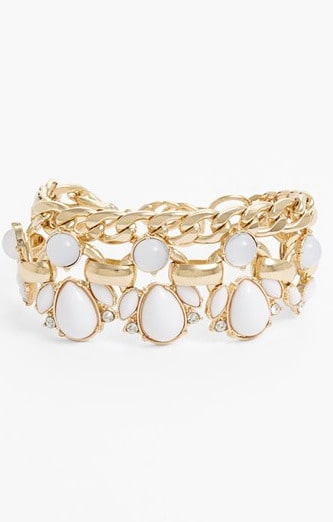 

Lee By Lee Angel Capri Cabochon Link Bracelet NIP 48