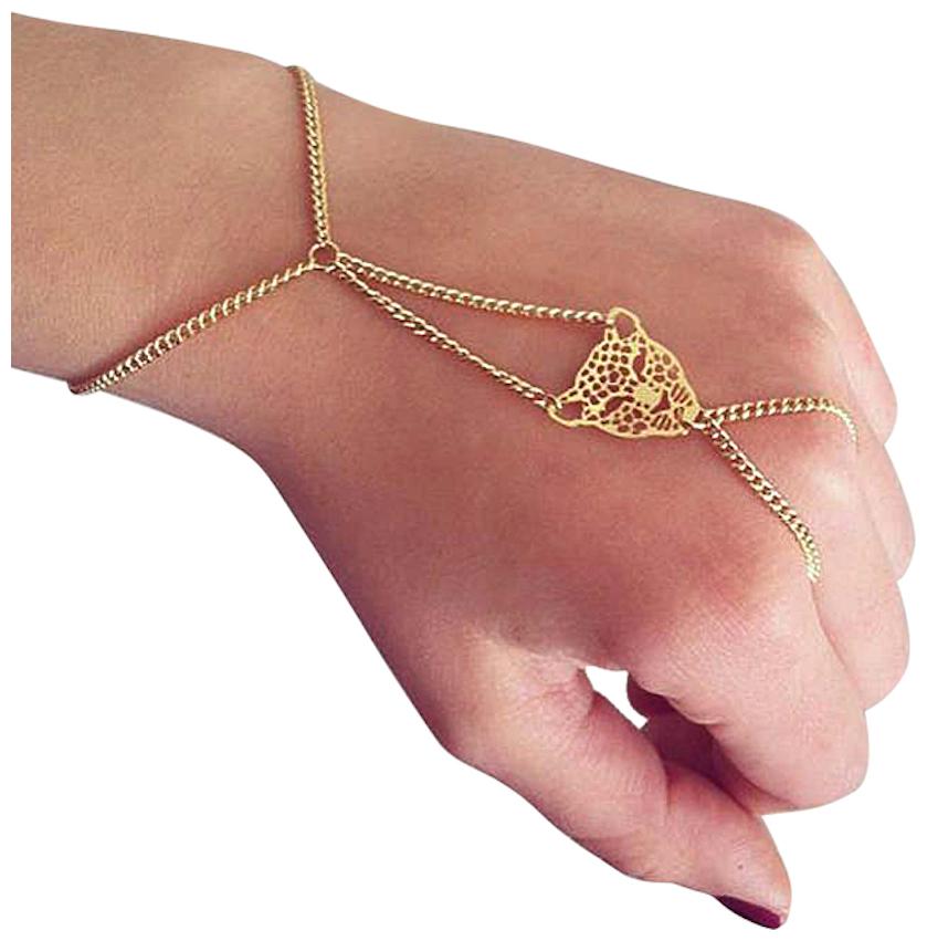 

Leopard Ring Chain Bracelet