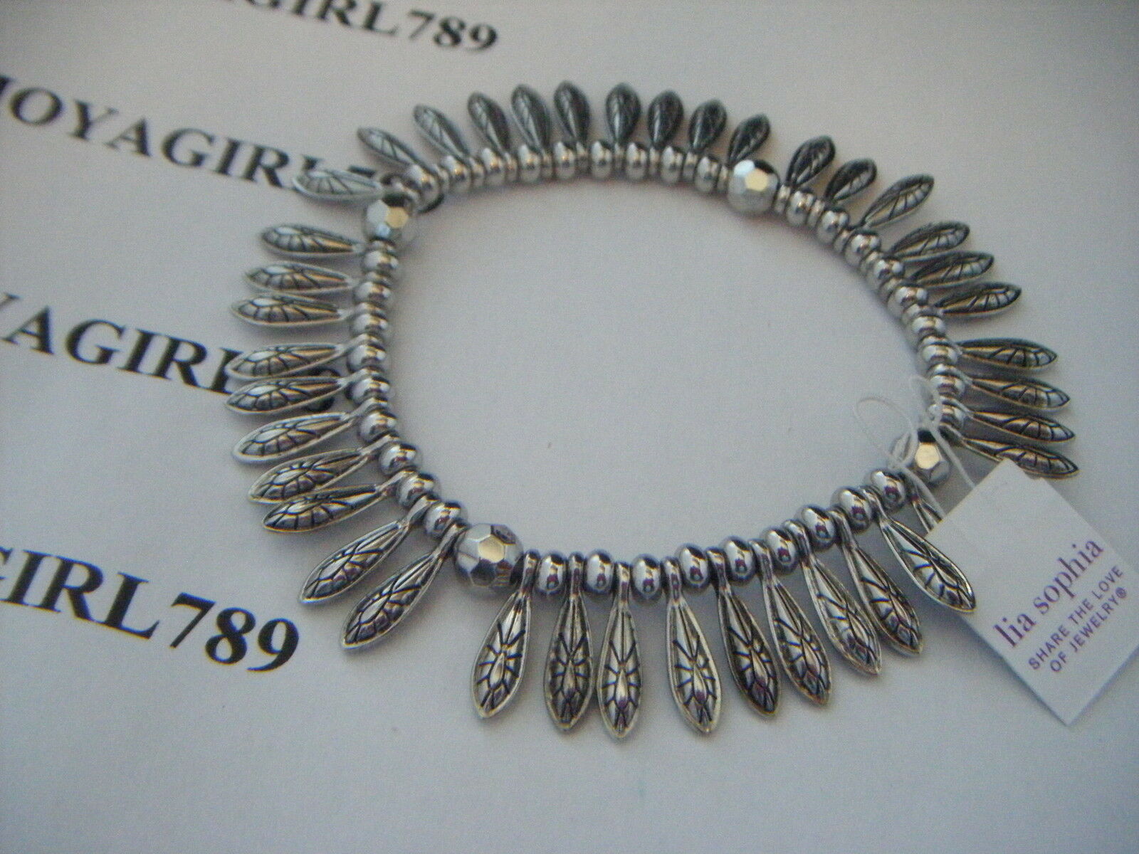 

Lia Sophia Free Spirit Antique Silver Stretch Bracelet RV 58