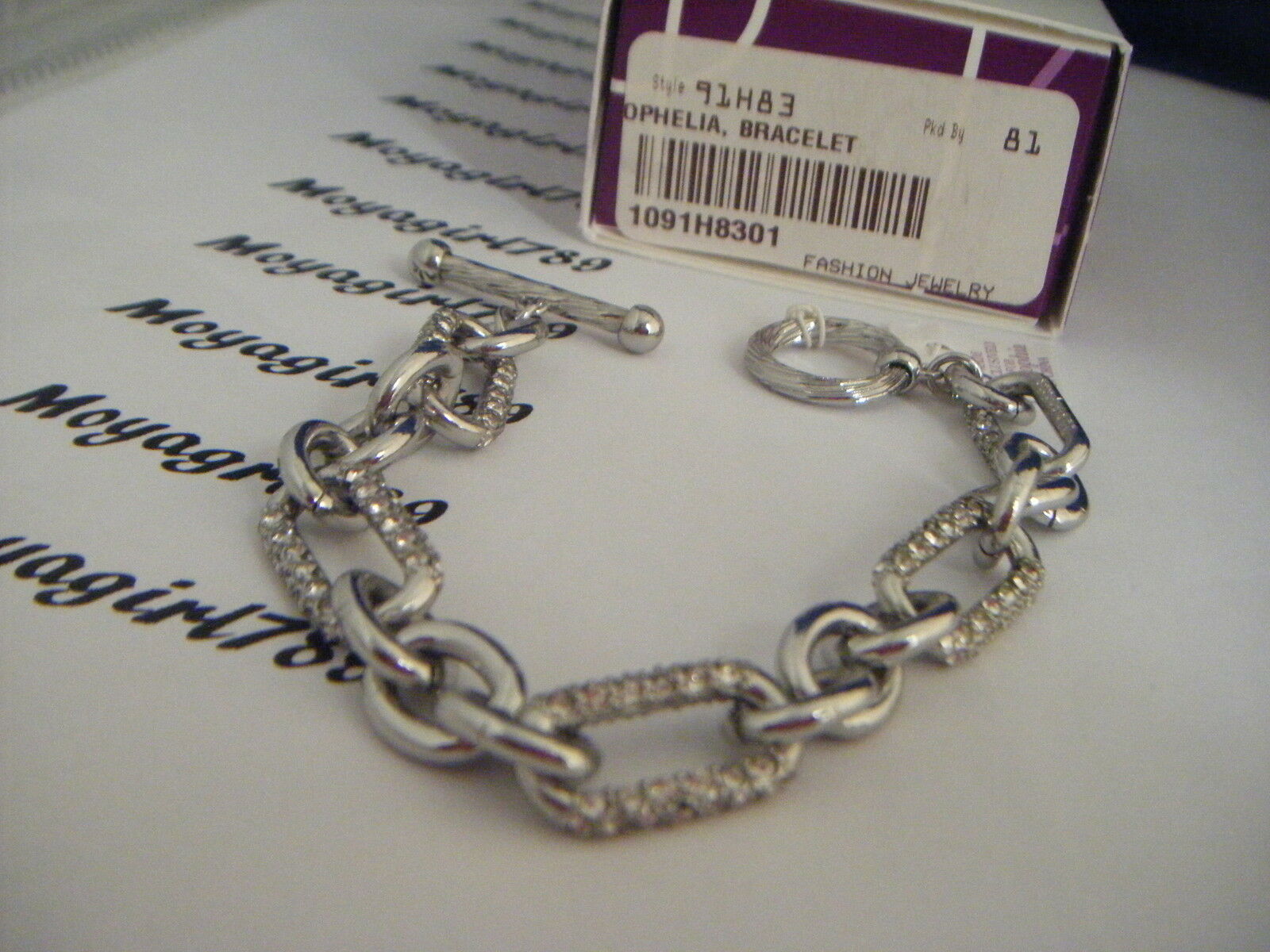 

Lia Sophia Ophelia 7 1 2 Bracelet NIB