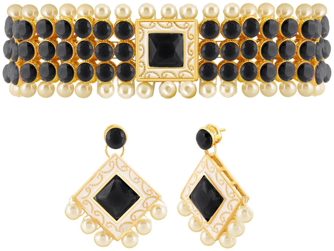 

LIVE EVIL Black Necklace Set For Women