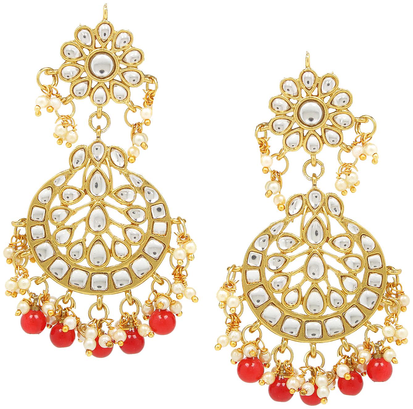 

Live Evil Chandbaali Festive Alloy Red