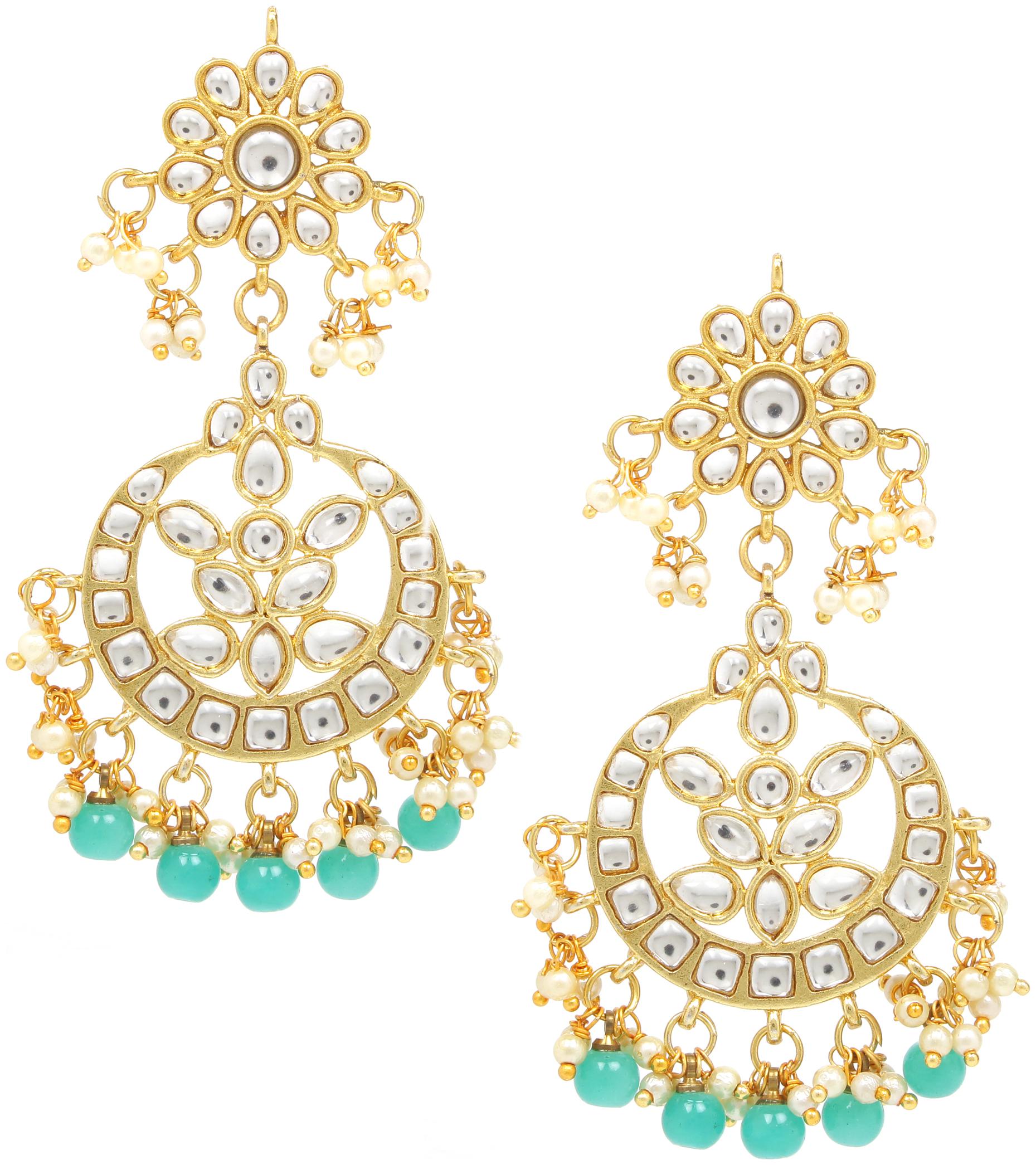 

Live Evil Chandbaali Festive Alloy Green