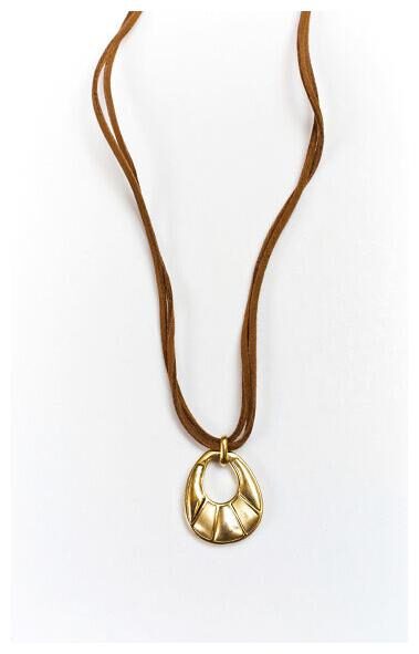 

Liz Claiborne Goldtone Suisse Necklace 18 Signed