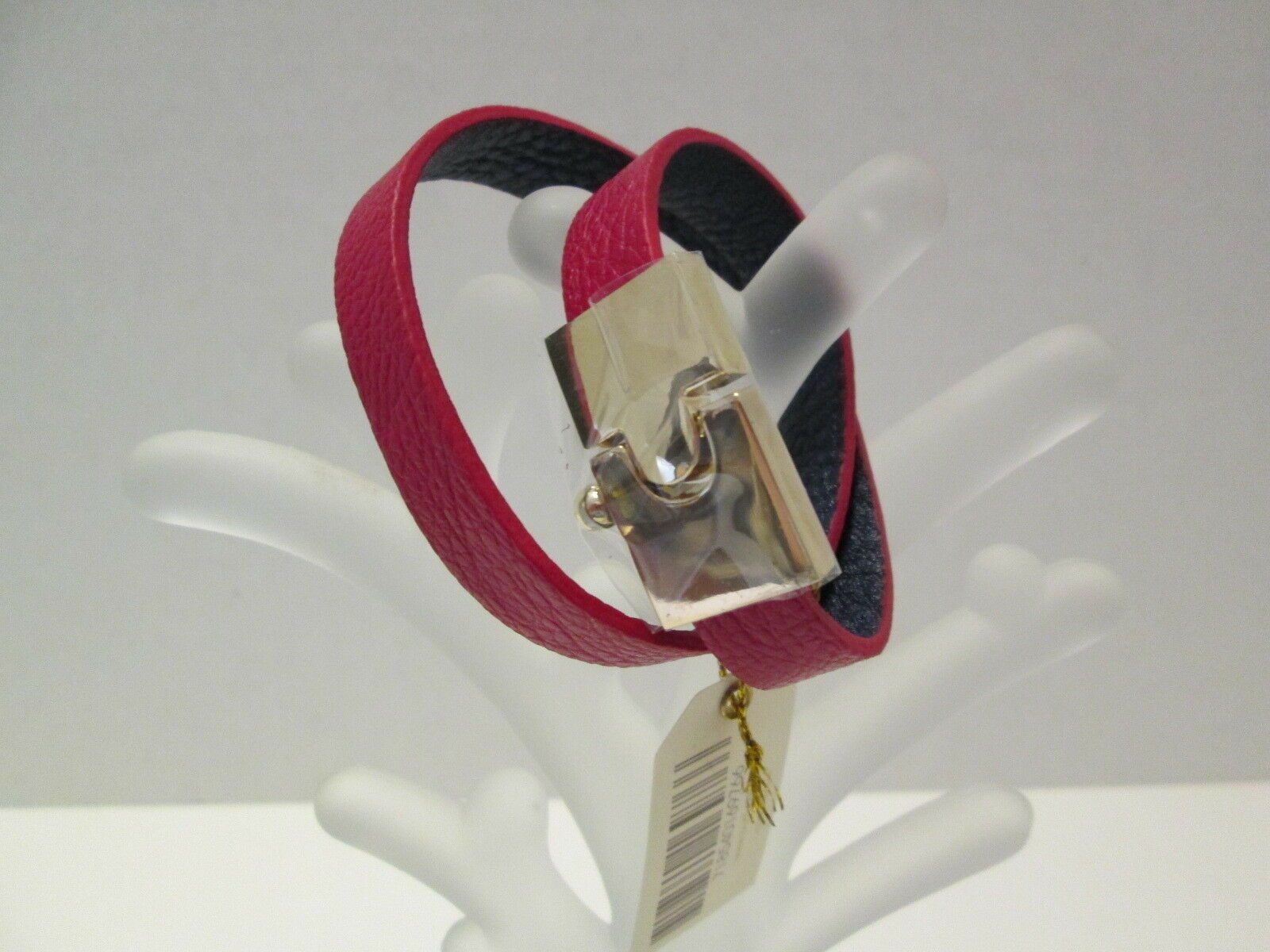 

Lock Wrap Leather Bracelet by Mud Pie Double Strand Various Colors NWT