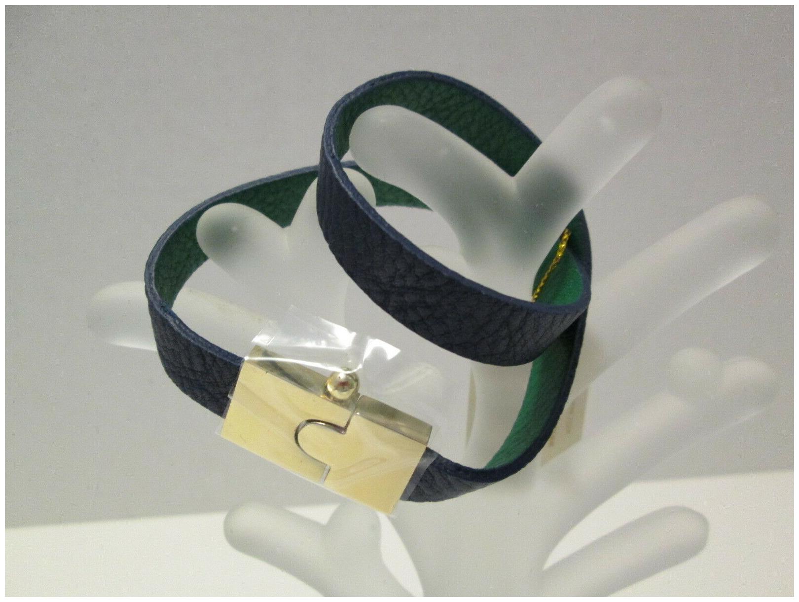 

Lock Wrap Leather Bracelet by Mud Pie Double Strand Various Colors NWT