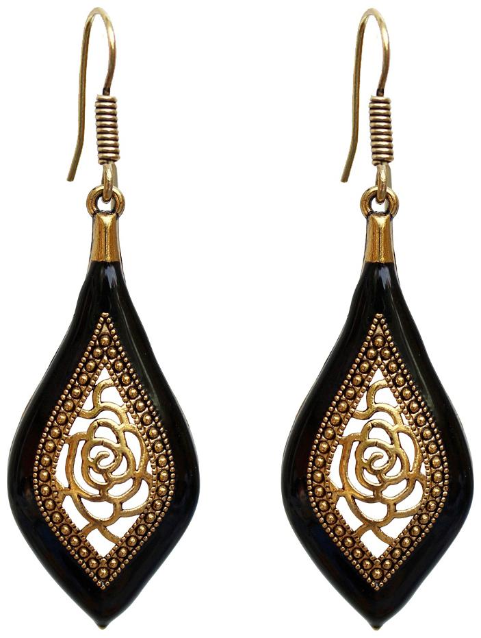 

Lucky Jewellery Trendy Oxidised Plating Black Color Earring For Girls Women