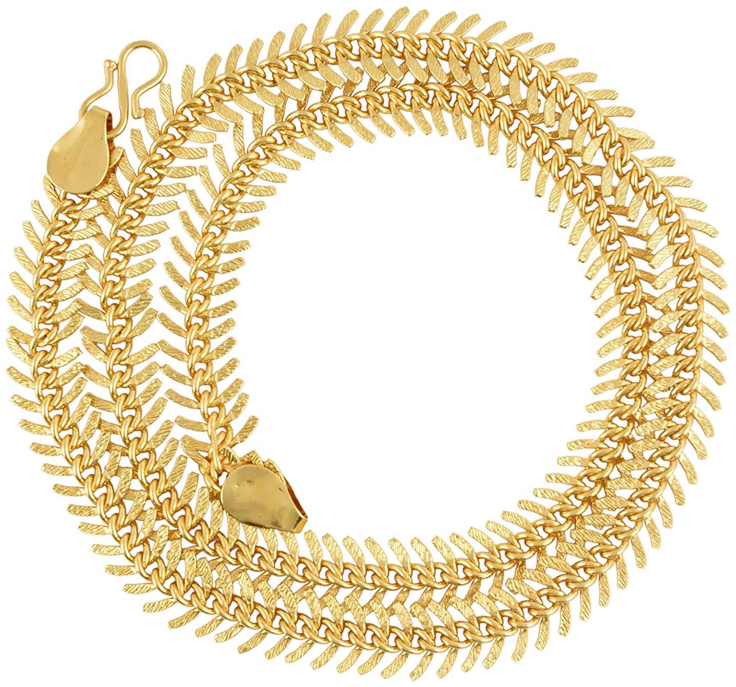 

Maalgodam Brass Gold Plated Traditional Chain For Women And Girls