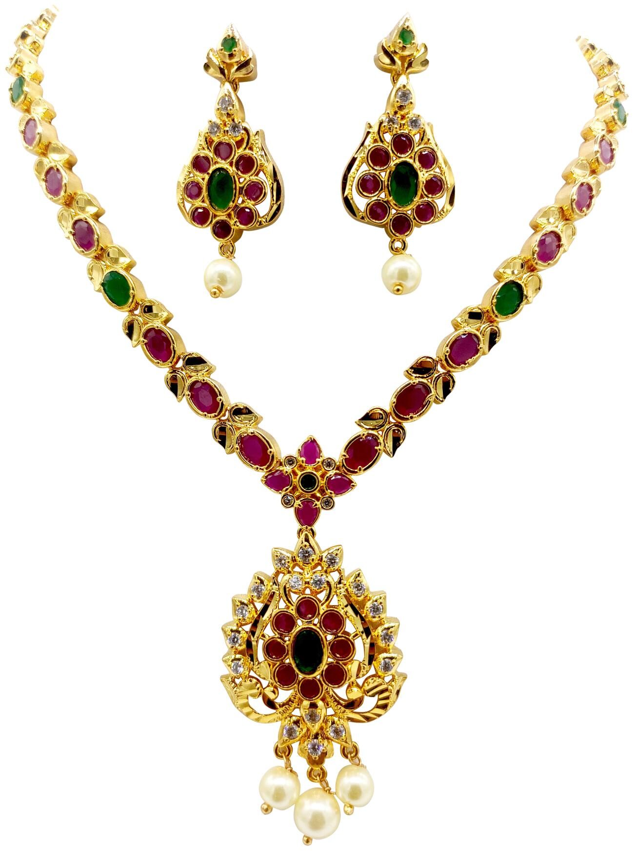 

Maha Gauri Multi Colored Necklace Set For Women