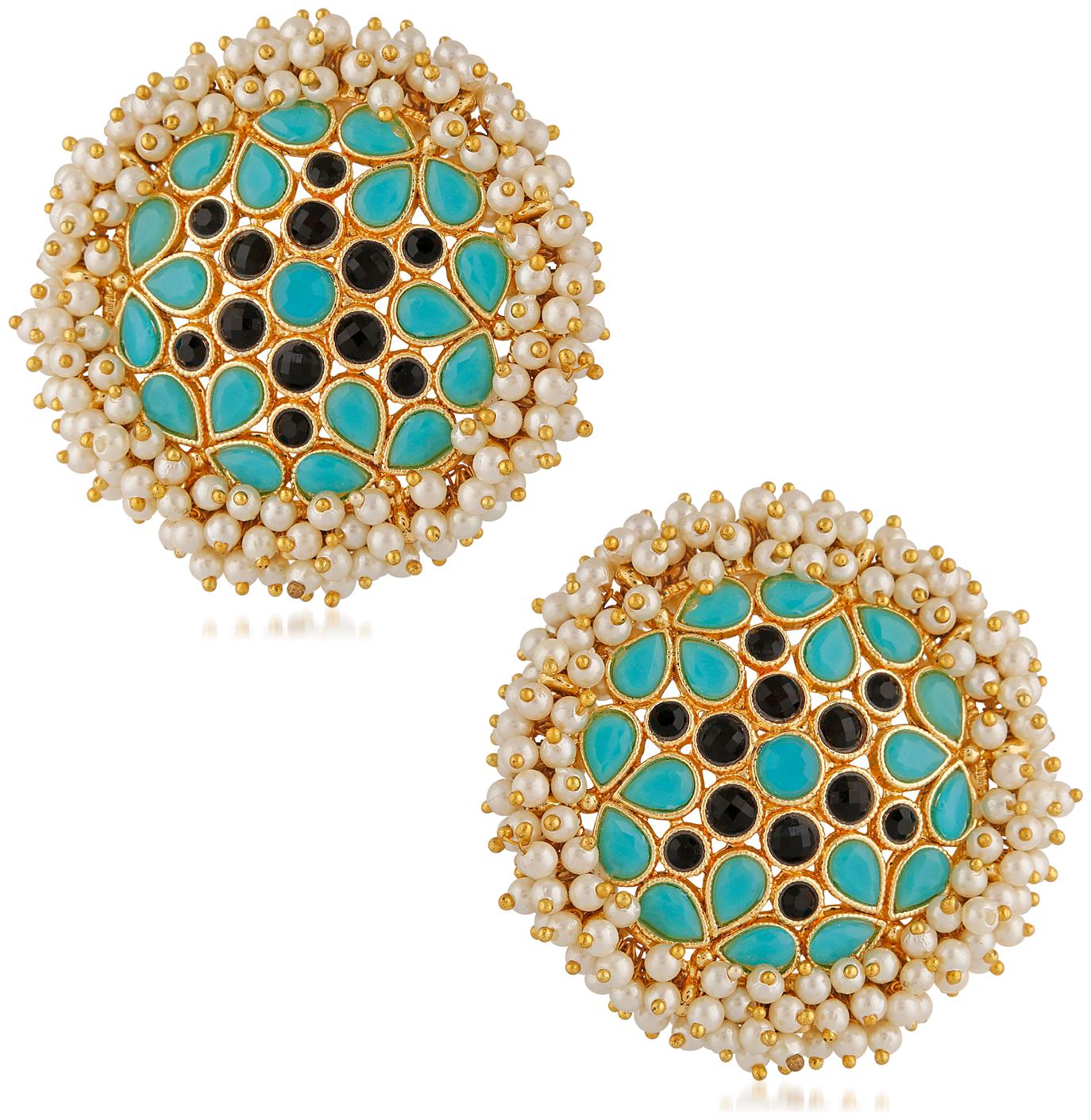 

Mahi Blue Gold Stud For Women