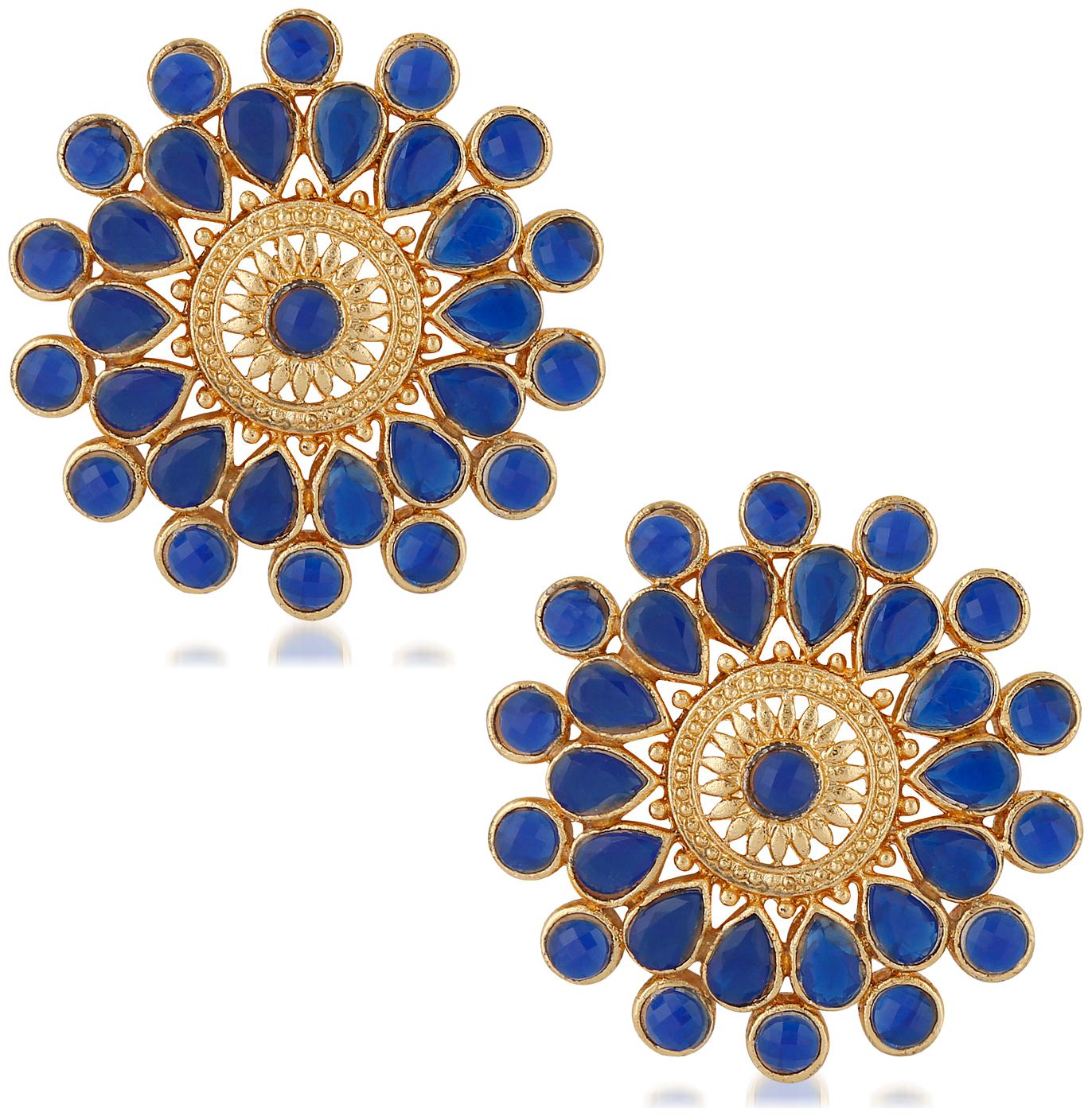 

Mahi Blue Gold Stud For Women