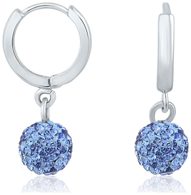 

Mahi Brass Dangle Drop Earring For Women Silver ER1104028RBlu
