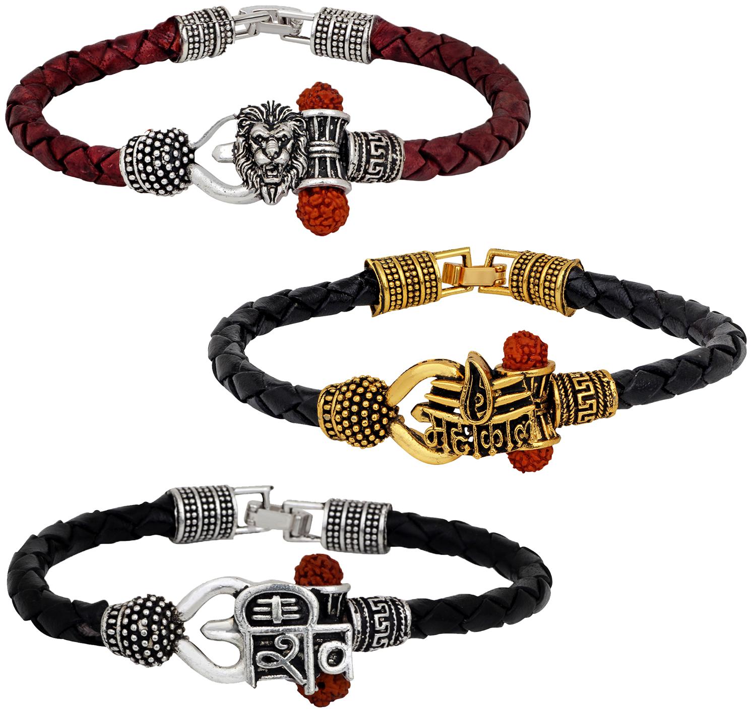 

Mahi Brown Gold-Plated Bracelet For Men