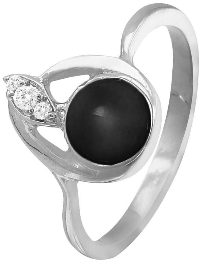 

Mahi CZ Black Rain Drop Rhodium Plated Finger Ring for Women FR1193671RBla10
