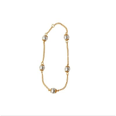 

Mahi Gold plated Festive Jewelry Fancy Bead Drop Anklet for Women PL1100116G