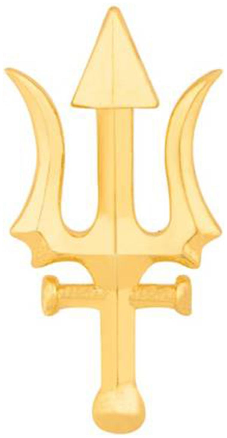 

Mahi Gold Plated Mahadev Shiva Trishul Designer Brooch For Men BP1101050G