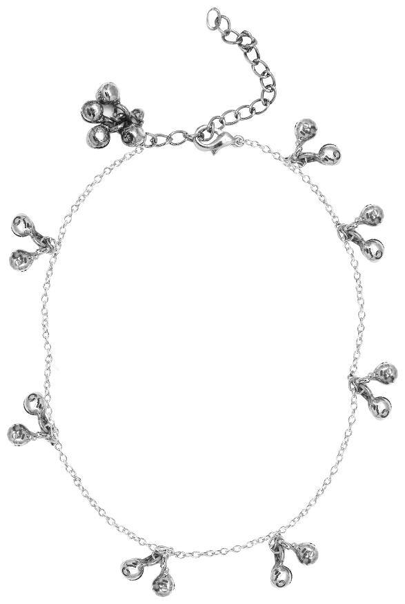 Mahi Rhodium plated Festive Jewelry Elegant Designer Ankle Bells (ghungaroo) Anklet for Women PL1100132R