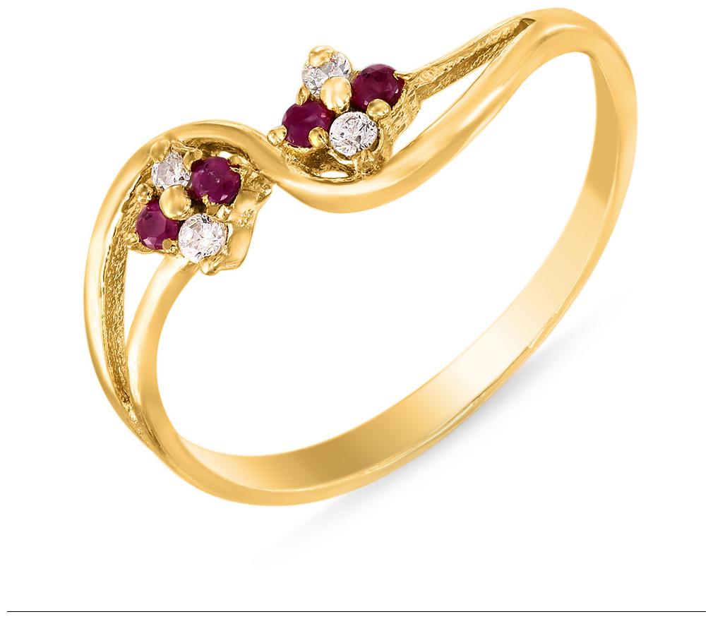 

Mahi Ruby CZ 24K Gold Plated Fashion Finger Ring for Women FR1100301G