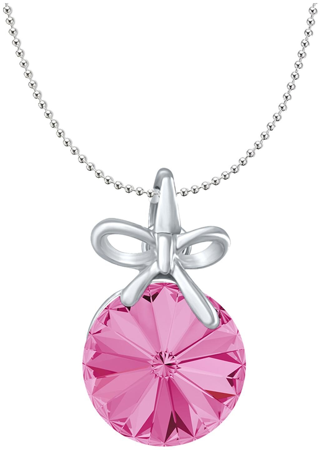 

Mahi Valentines Gift with Rose Pink Swarovski Crystals Bow Pendant for Women PS1194080RRPin