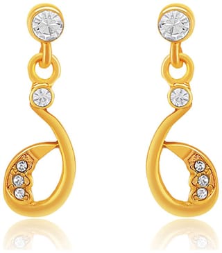 Oviya Gold plated Slender Beauty Earrings with Crystals for Women ER2193192G