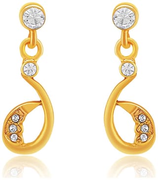 Oviya Gold plated Slender Beauty Earrings with Crystals for Women ER2193192G