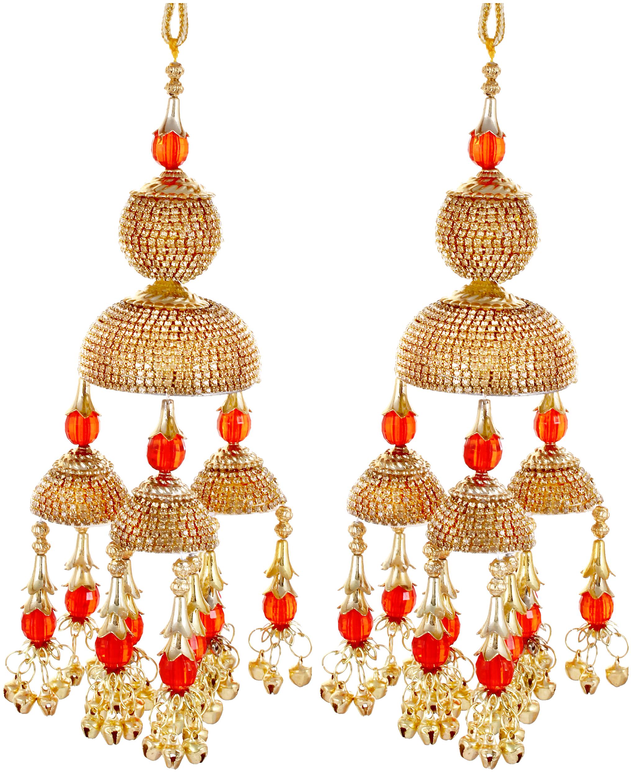 

Mansiyaorange Punjabi Bridal Hand Kalire For Women