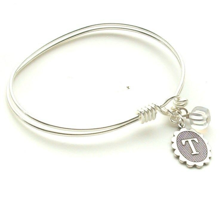 

MAXIMAL ART Bangle BRACELET Petite Initial Hook Eye John Wind Circa 1985 Jewelry